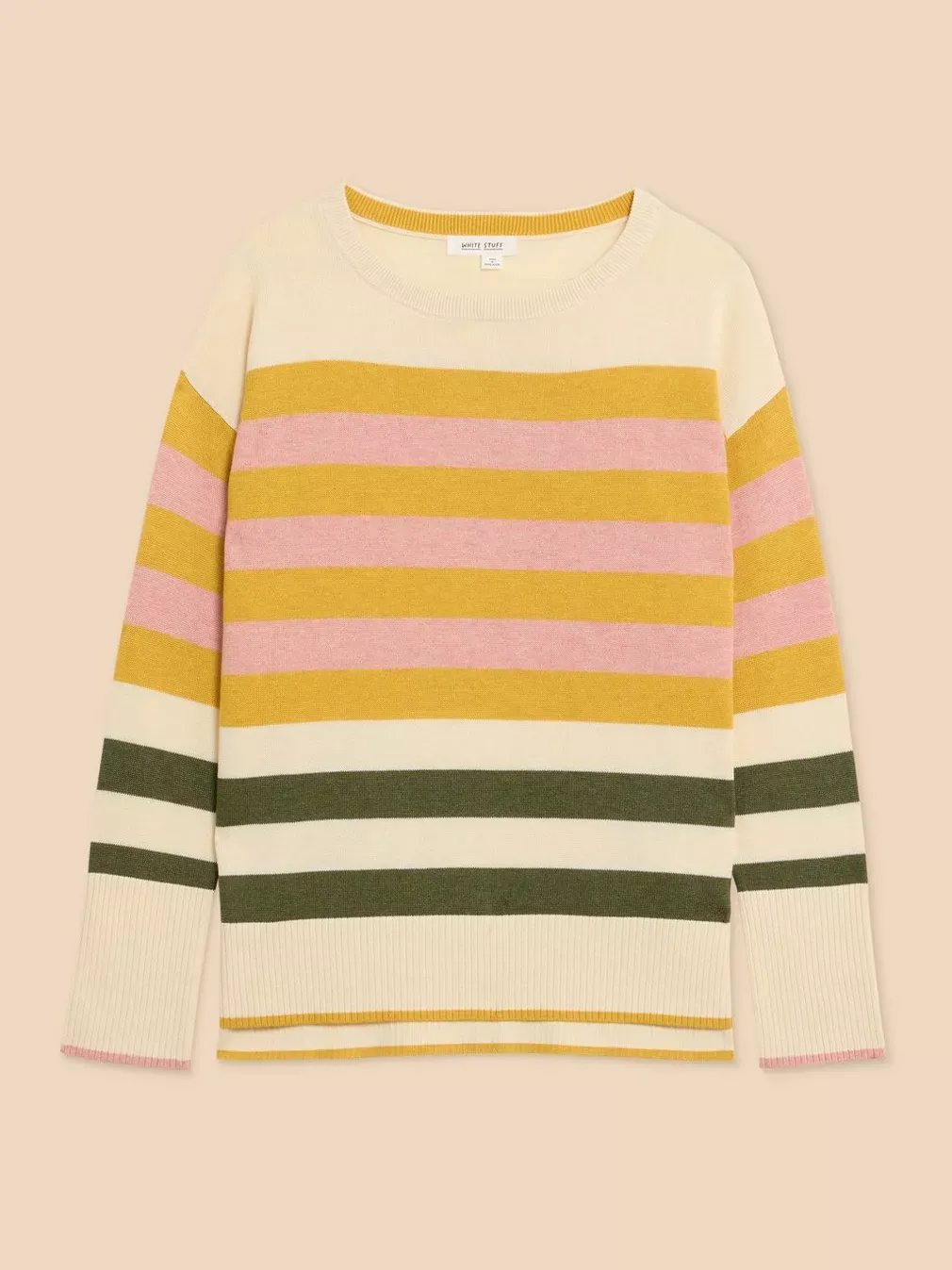 White Stuff Olive Stripe Jumper - Natural Multi sold by Boutique with Grace product image thumbnail 4