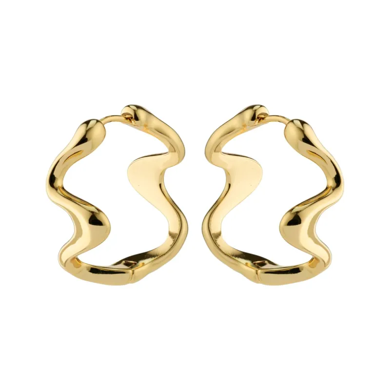 Pilgrim Moon Recycled Hoops - Gold sold by Boutique with Grace