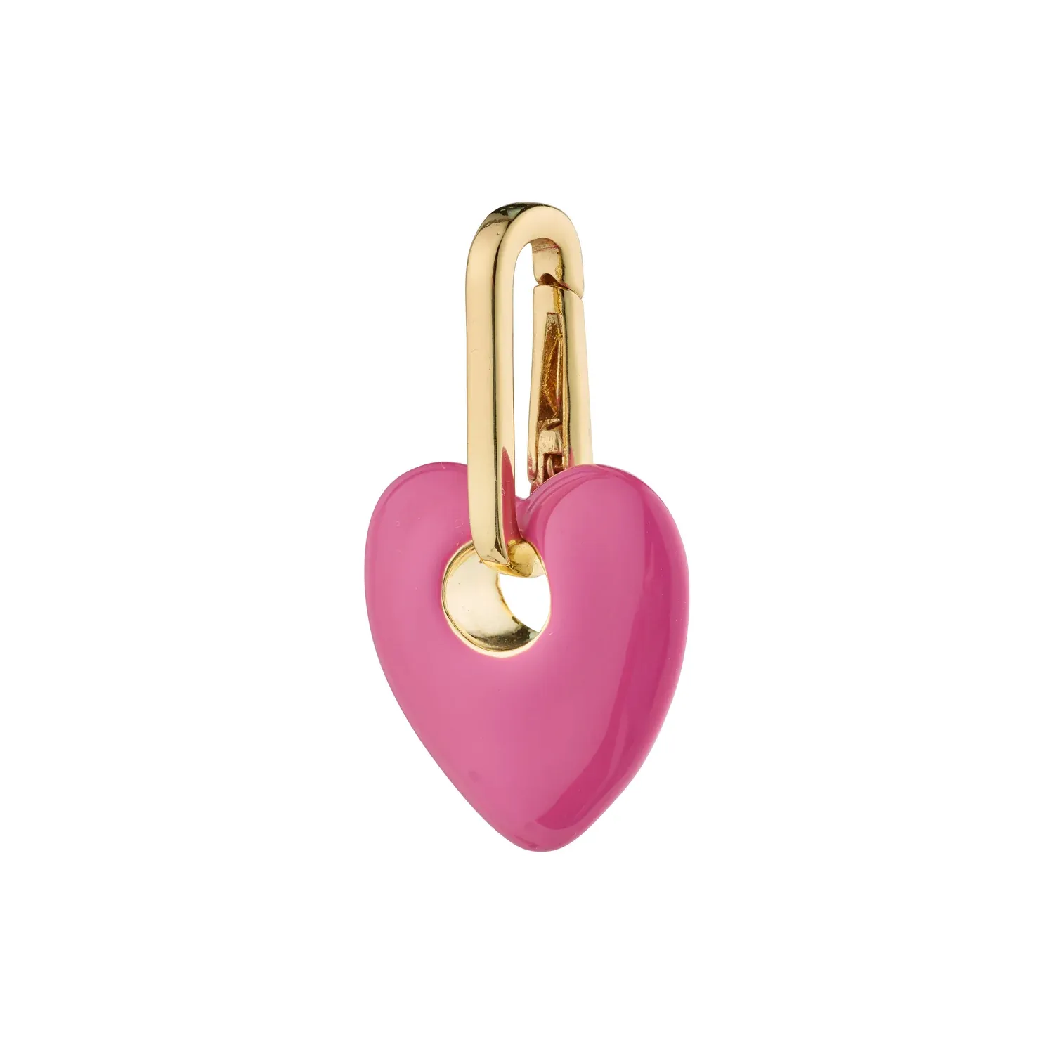 Pilgrim Charm Recycled Heart Pendant - Pink/Gold sold by Boutique with Grace