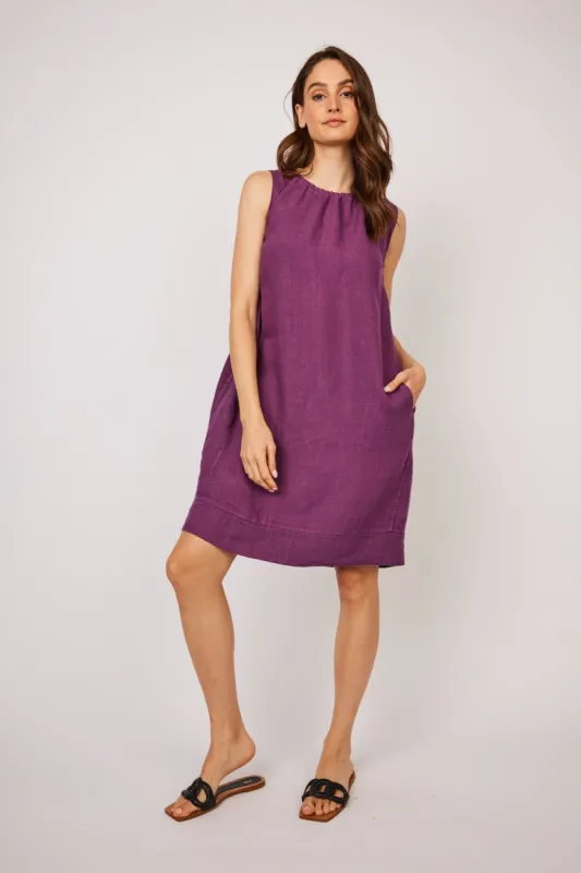Pistache Sleeveless Shift - Aubergine sold by Boutique with Grace