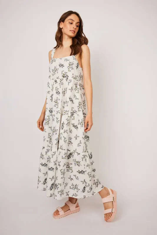 Pistache Printed Linen Maxi - Wildflower sold by Boutique with Grace