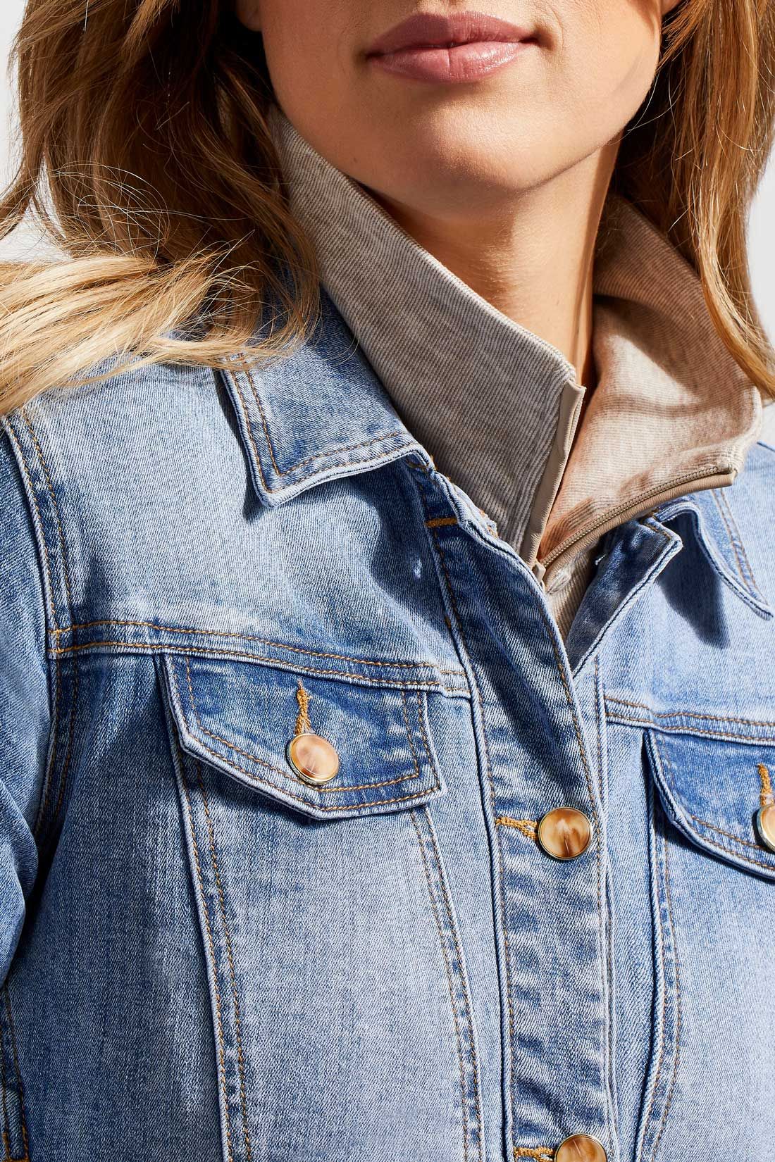 Tribal Denim Jacket - Light Vintage sold by Boutique with Grace product image thumbnail 2