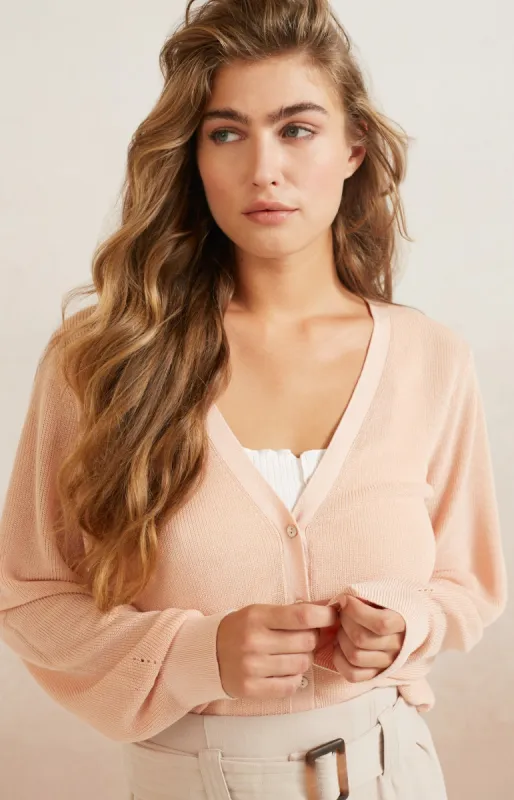 Yaya Short Cardi - Blush Pink sold by Boutique with Grace
