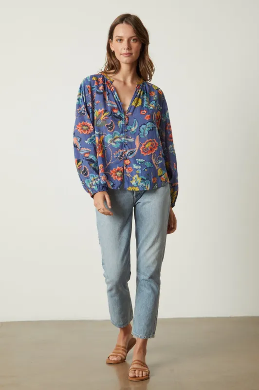 Velvet Camryn Blouse - Floret sold by Boutique with Grace