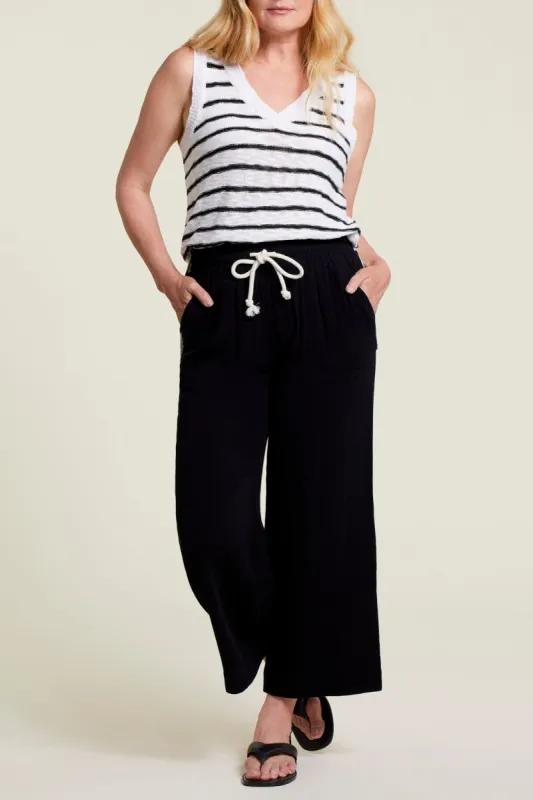 Tribal Holly Wide Leg Pant - Black sold by Boutique with Grace