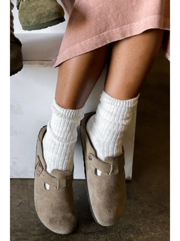 Le Bon Shoppe Cottage Socks - White Linen sold by Boutique with Grace