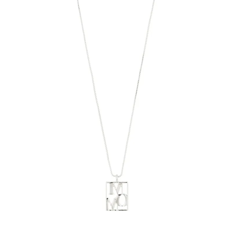 Pilgrim MOM Love Tag Necklace - Silver sold by Boutique with Grace
