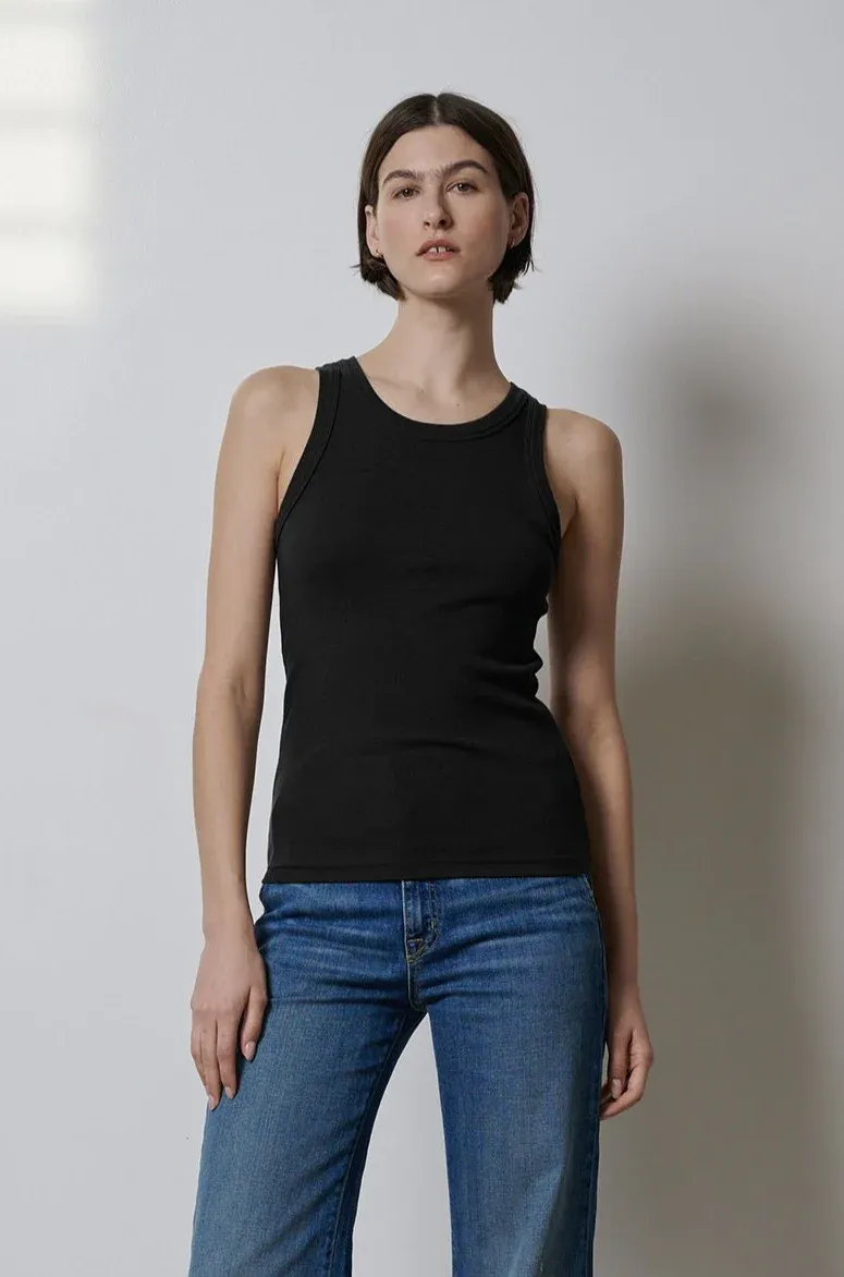 Velvet Cruz Modal Rib Tank - Black sold by Boutique with Grace