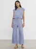 Velvet Lola Linen Pant - Blue Haze sold by Boutique with Grace