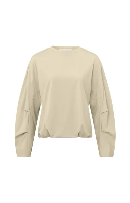 Yaya Pleated Top - Summer Sand sold by Boutique with Grace