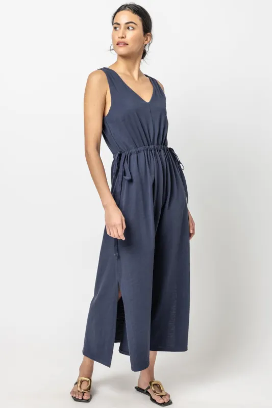 Lilla P Drawcord Waist Maxi - Navy made by Lilla P