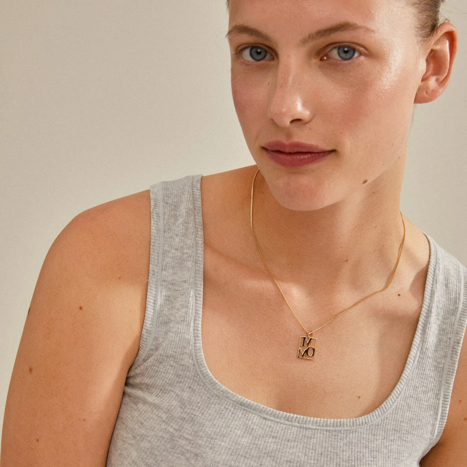 Pilgrim MOM Love Tag Necklace - Gold sold by Boutique with Grace