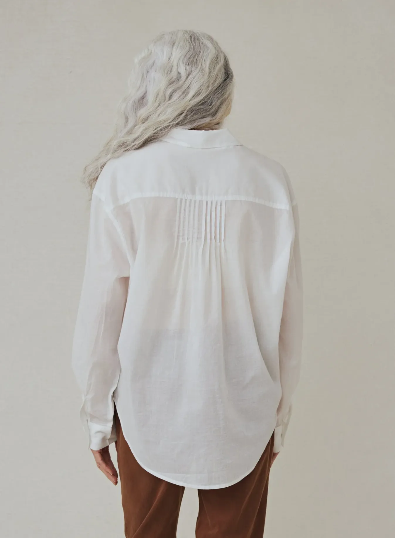 Bella Dahl Pintucked Flowy Shirt - White sold by Boutique with Grace product image thumbnail 3