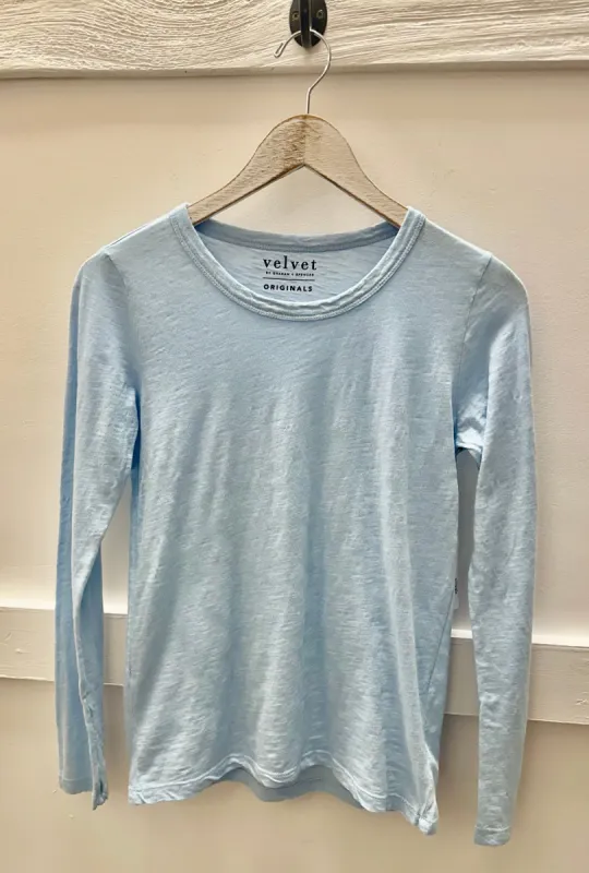 Velvet Originals Lizzie Long Sleeved Crew - Dewdrop sold by Boutique with Grace