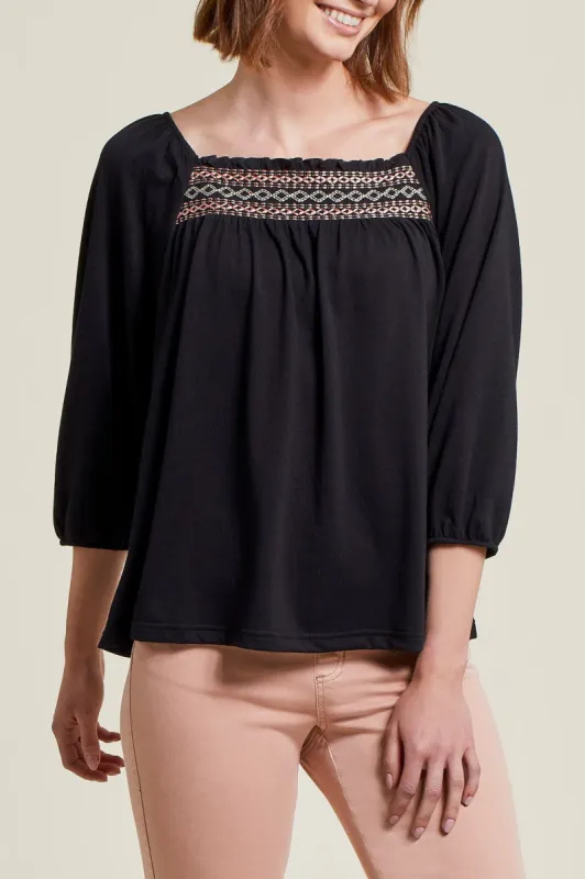 Tribal Ella Blouse - Black sold by Boutique with Grace