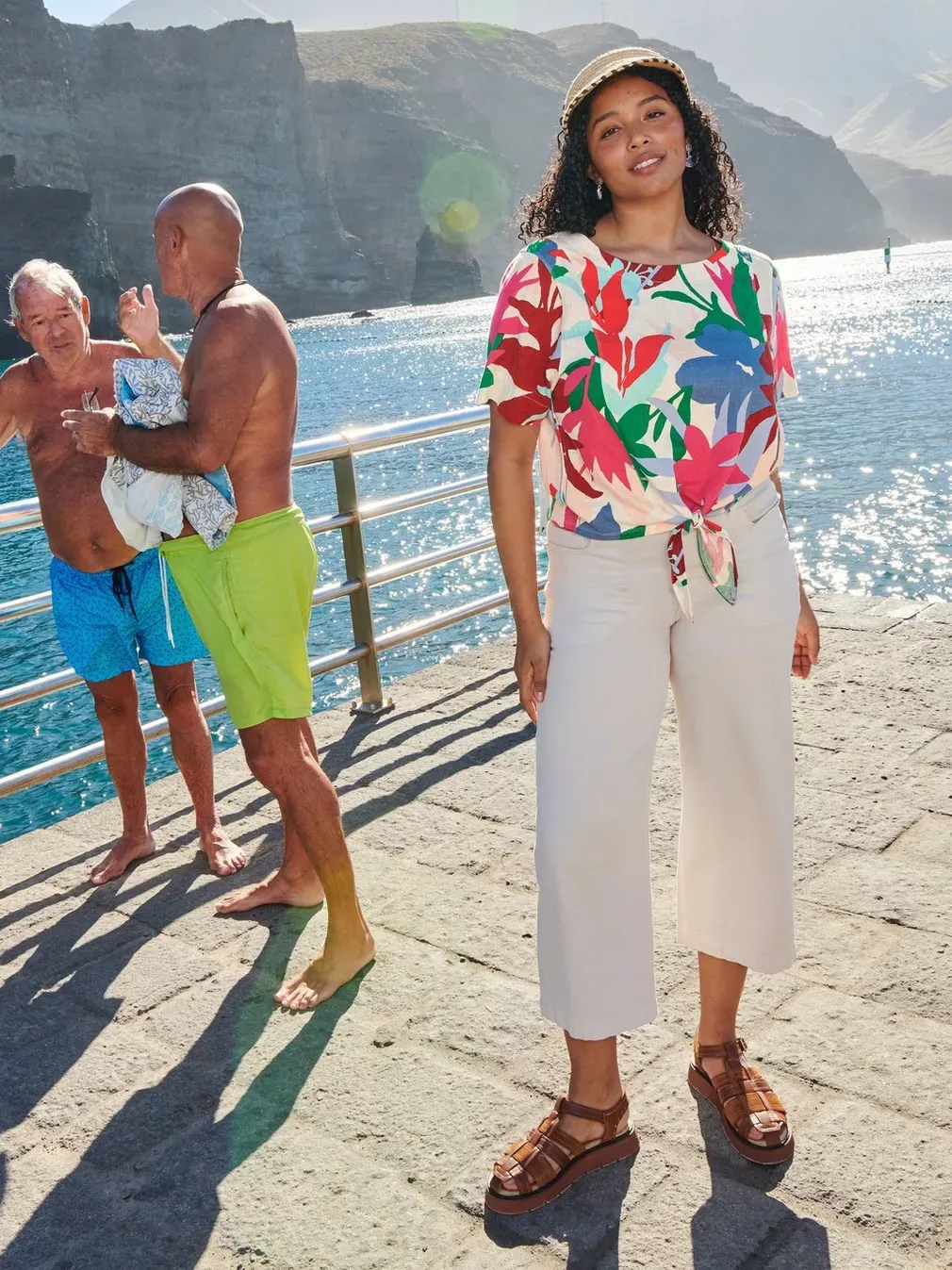 White Stuff Sara Tie-Hem Top - White Print sold by Boutique with Grace product image thumbnail 4