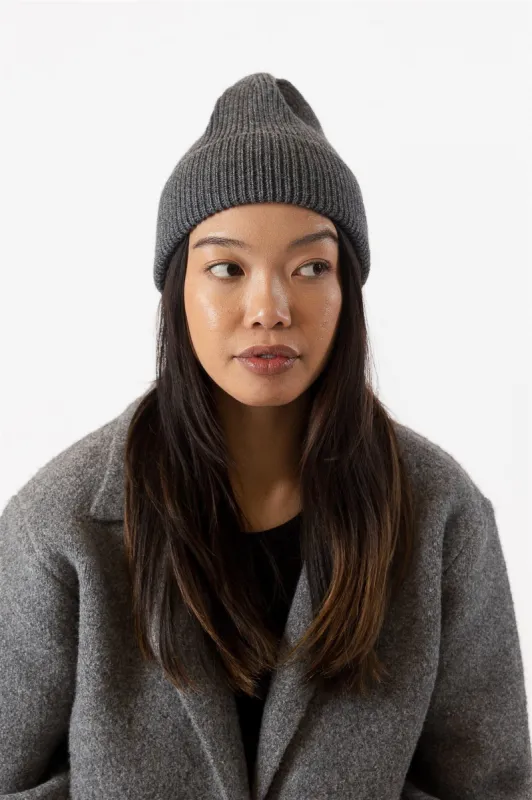 Lyla & Luxe Rib Hat - Charcoal sold by Boutique with Grace