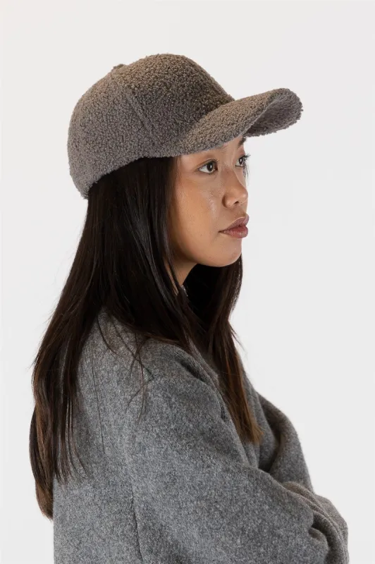 Lyla & Luxe Sherpa Baseball Hat - Grey sold by Boutique with Grace