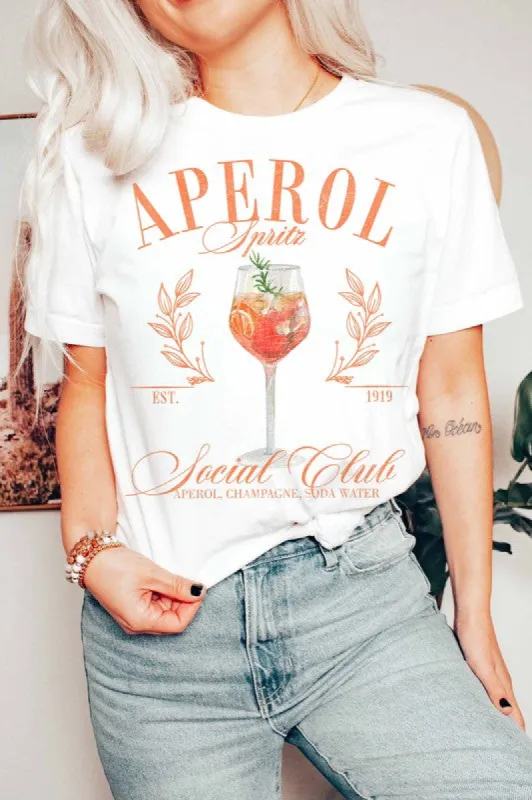 WKNDER Graphic Tee - Aperol Spritz Social sold by Boutique with Grace