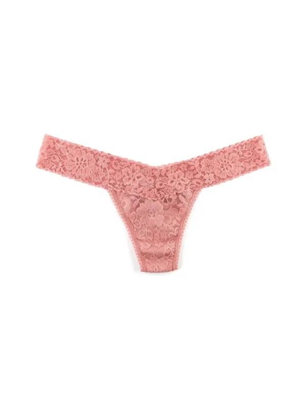 Hanky Panky Daily Lace Low Thong - Antique Rose sold by Boutique with Grace