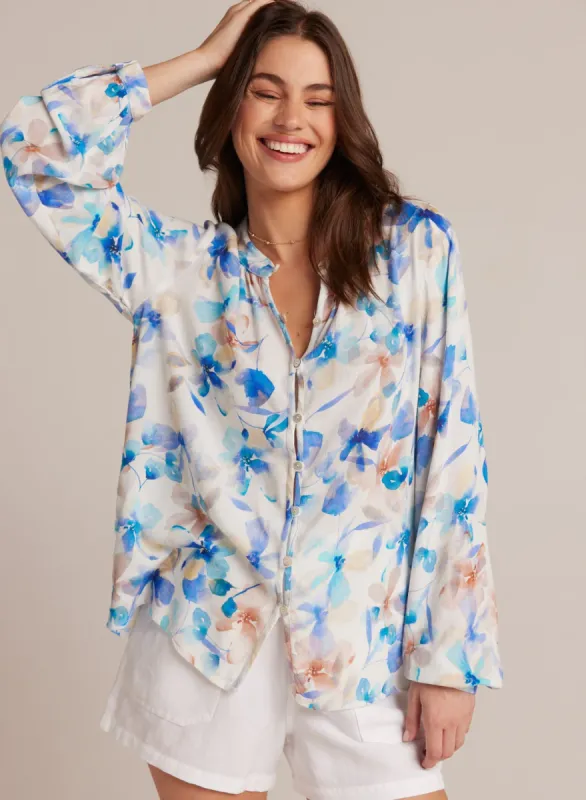 Bella Dahl Button Loop Shirt - Malibu Floral sold by Boutique with Grace