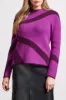 Tribal Pyper Mock Neck Sweater - Bright Violet sold by Boutique with Grace