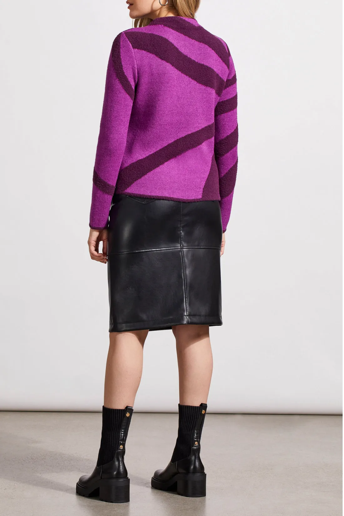 Tribal Pyper Mock Neck Sweater - Bright Violet sold by Boutique with Grace product image thumbnail 3