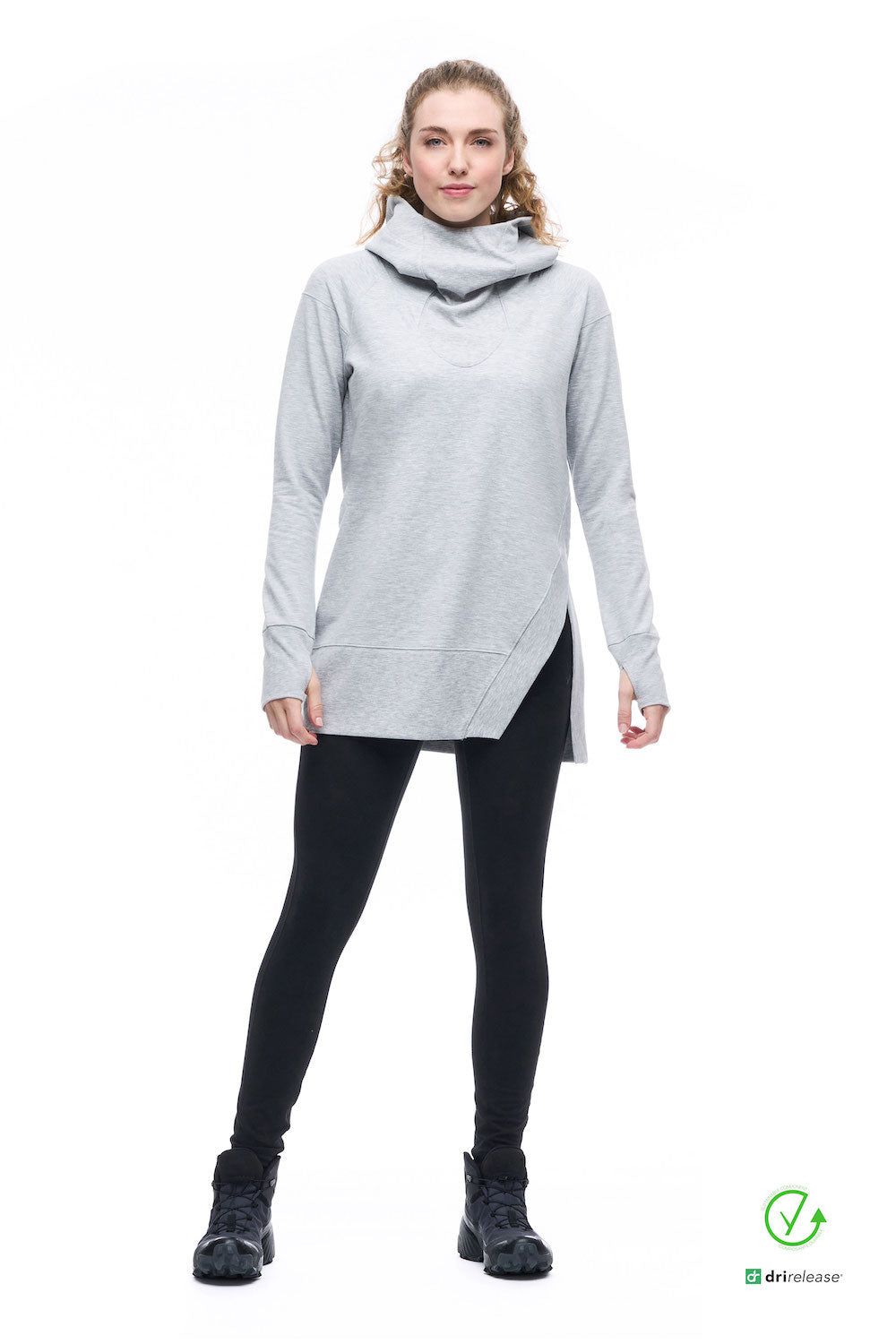 Indyeva Timea II Tunic - Grey Heather sold by Boutique with Grace