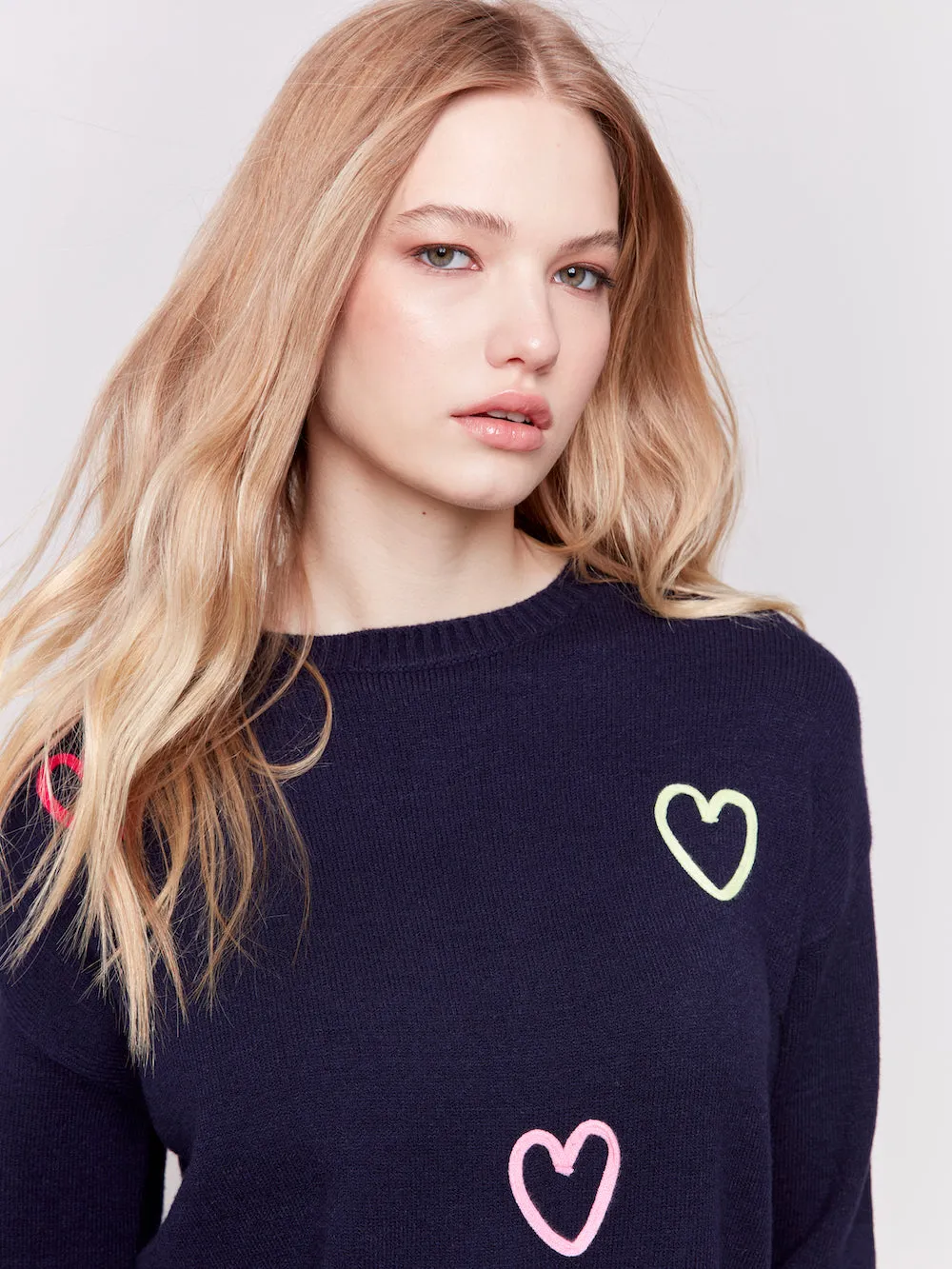 Charlie B Hearts Sweater - Navy sold by Boutique with Grace product image thumbnail 5