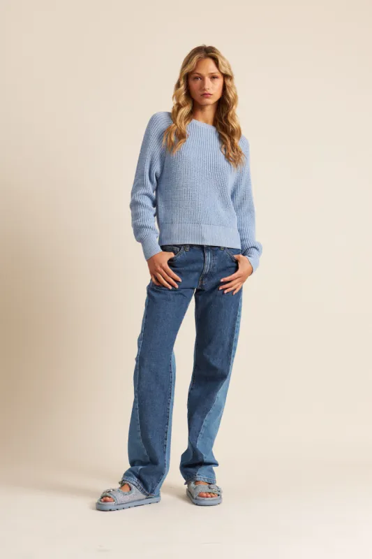 John & Jenn Silas Sweater - Soft Sky sold by Boutique with Grace