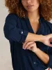 White Stuff Annie Longline Shirt - Navy sold by Boutique with Grace