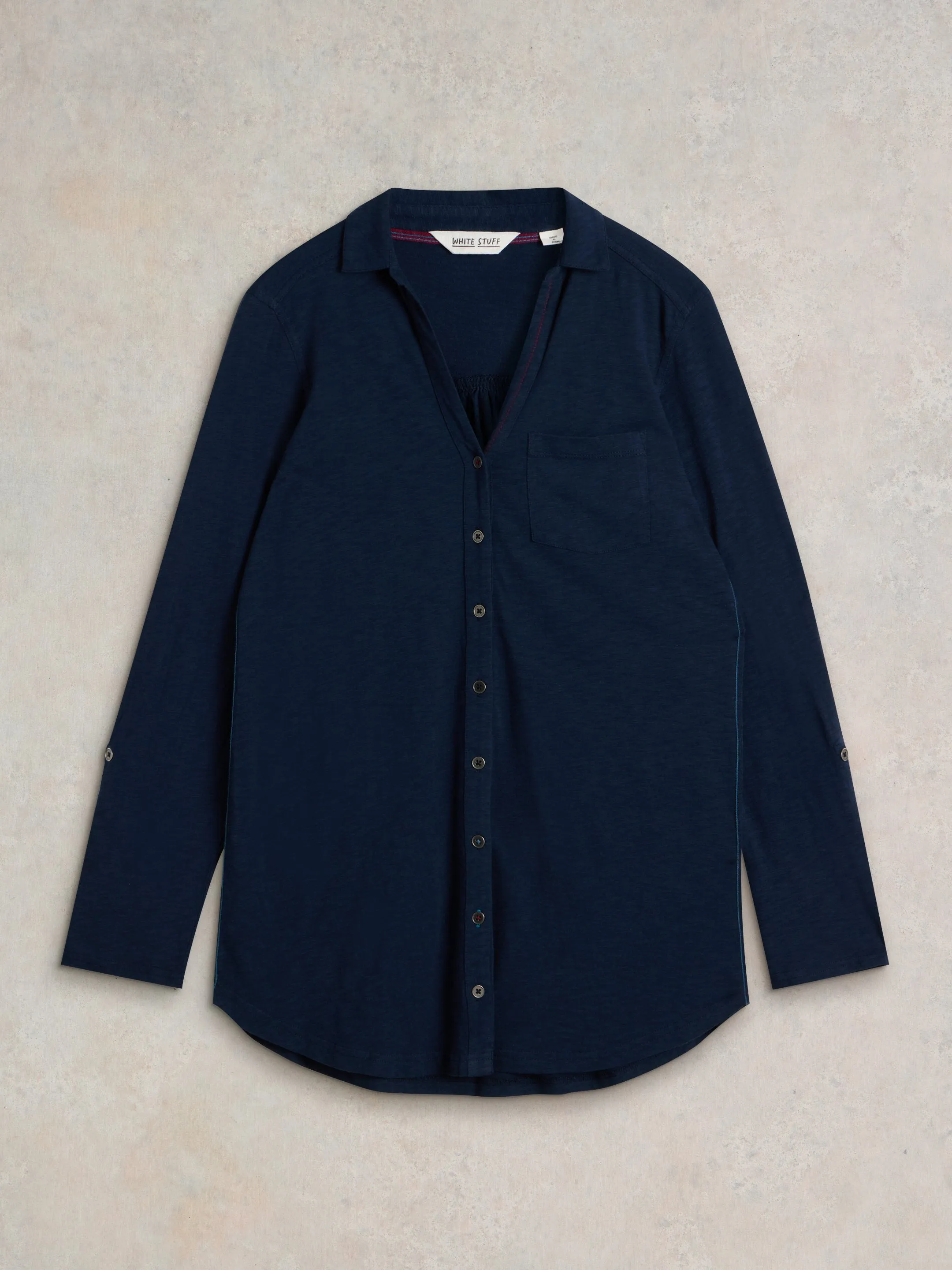White Stuff Annie Longline Shirt - Navy sold by Boutique with Grace product image thumbnail 5