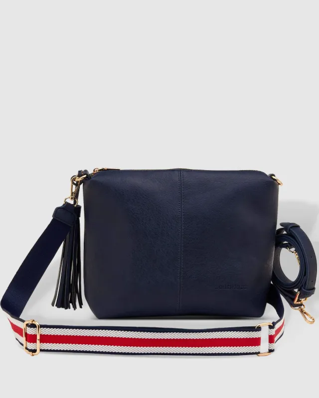 Louenhide Daisy Stripe Crossbody Bag - Navy sold by Boutique with Grace