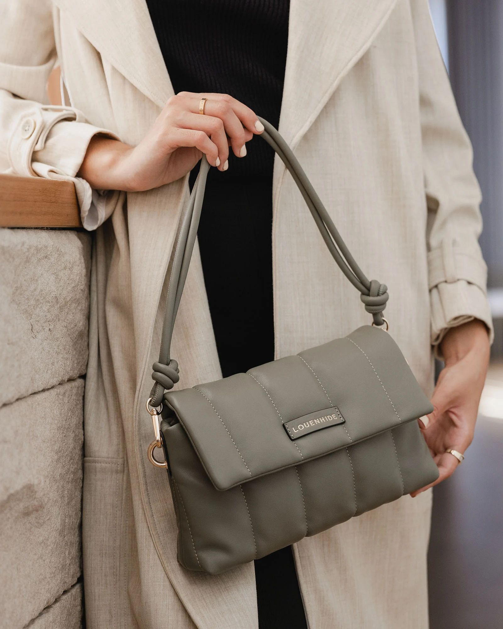 Louenhide Utah Shoulder Bag - Khaki sold by Boutique with Grace product image thumbnail 2