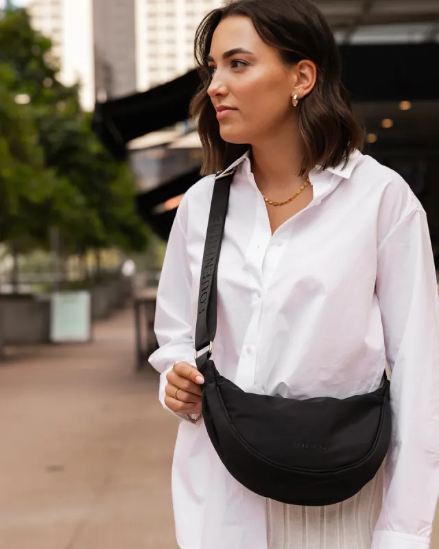 Louenhide Sylvia Nylon Sling Bag - Black sold by Boutique with Grace