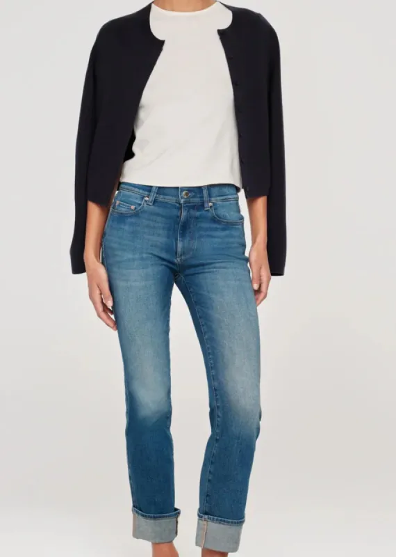 DL1961 Mara Straight Instasculpt - Hulton Cuffed sold by Boutique with Grace