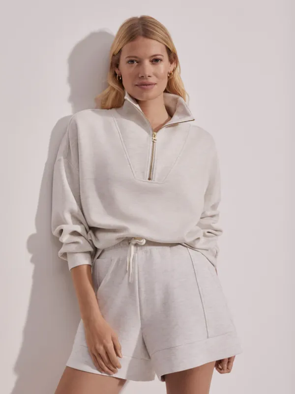 Varley Hawley Half Zip - Ivory Marl sold by Boutique with Grace