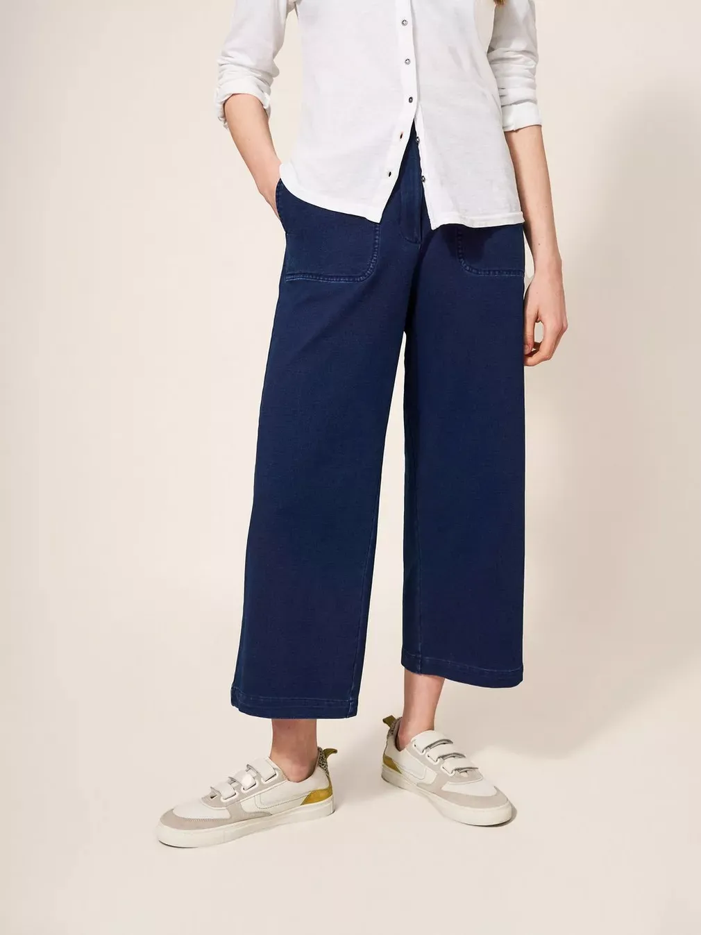 White Stuff Belle Wide Leg Crop - Denim sold by Boutique with Grace product image thumbnail 2