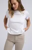 Yaya Round Neck Tee - Pure White sold by Boutique with Grace