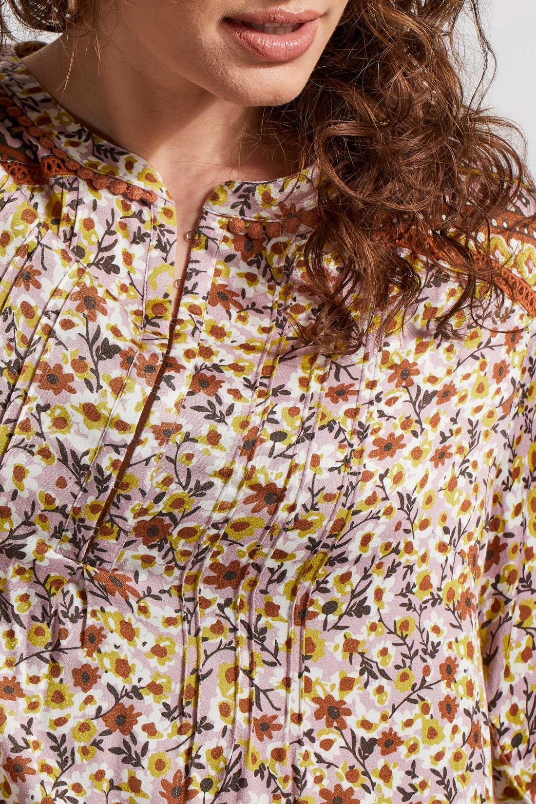 Tribal Izzy Pintuck Blouse - Mocha sold by Boutique with Grace product image thumbnail 3