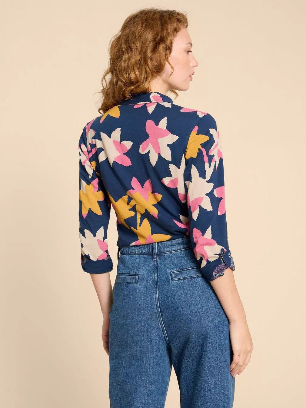 White Stuff Annie Jersey Shirt - Navy Print sold by Boutique with Grace product image thumbnail 4