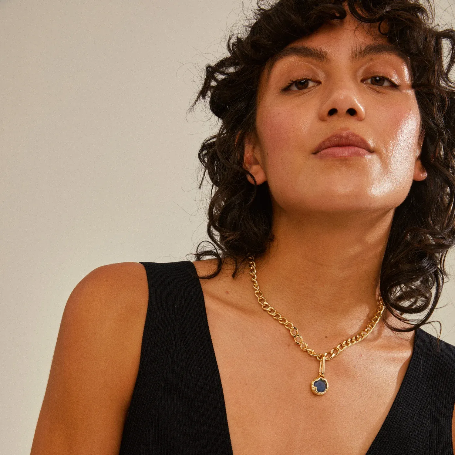 Pilgrim Charm Recycled Natural Pendant - Blue/Gold sold by Boutique with Grace product image thumbnail 2