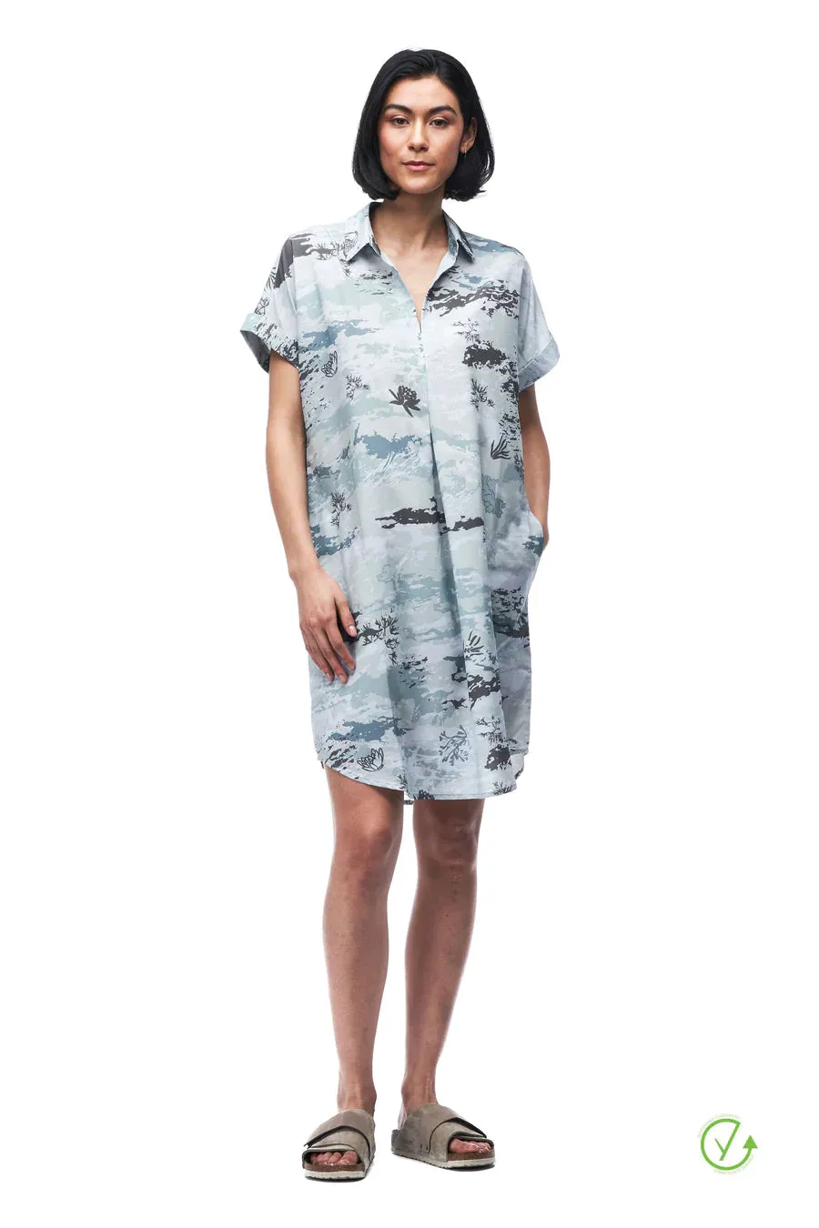 Indyeva Frivol Dress - Pond Botanical Print sold by Boutique with Grace