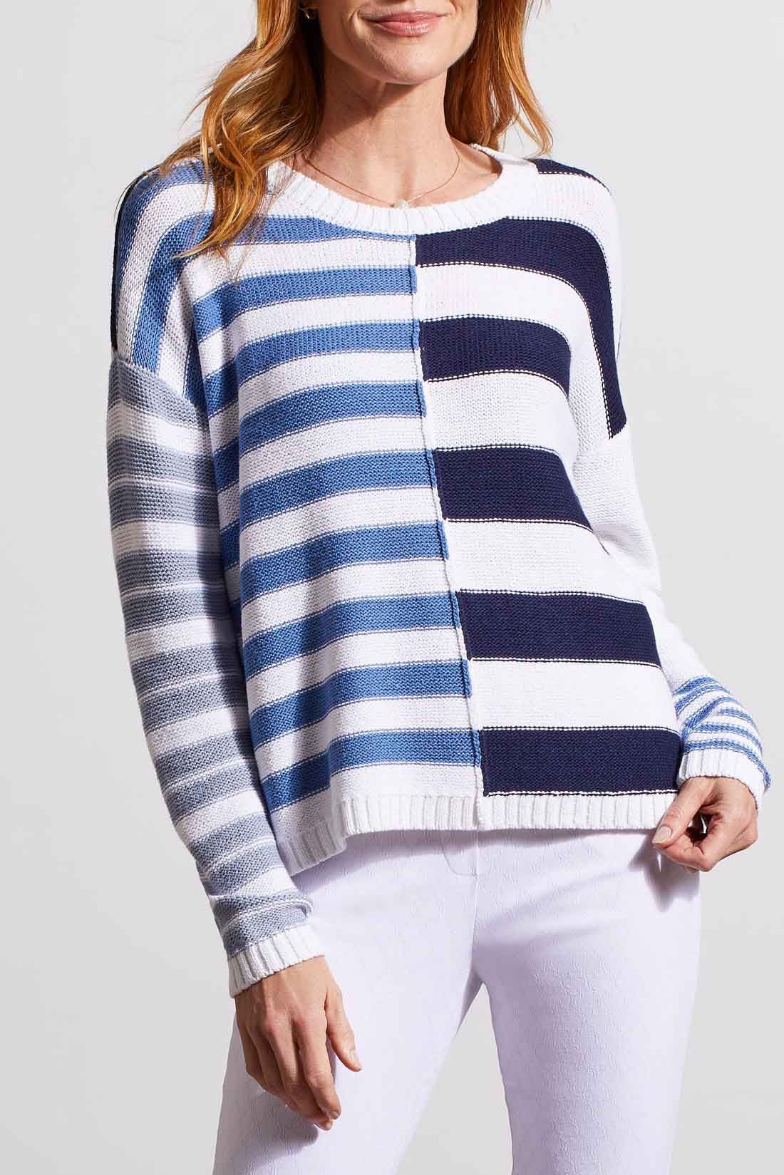 Tribal Lisa Sweater - Jet Blue sold by Boutique with Grace
