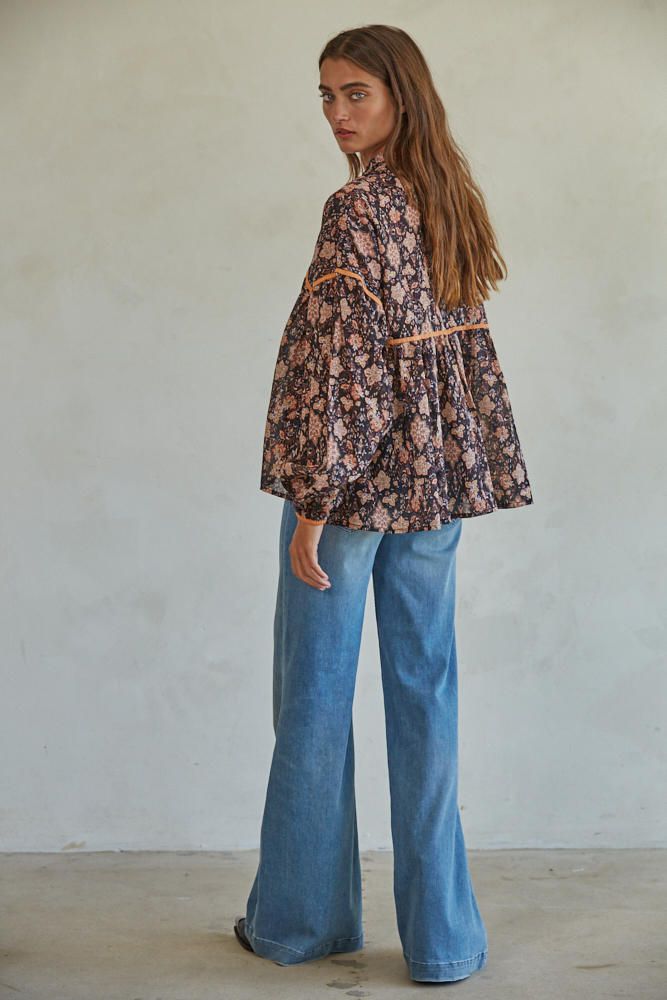 By Together Elowen Floral Top - Black Multi sold by Boutique with Grace product image thumbnail 3