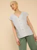 White Stuff Rae Organic Cotton Shirt - Ivory Multi sold by Boutique with Grace