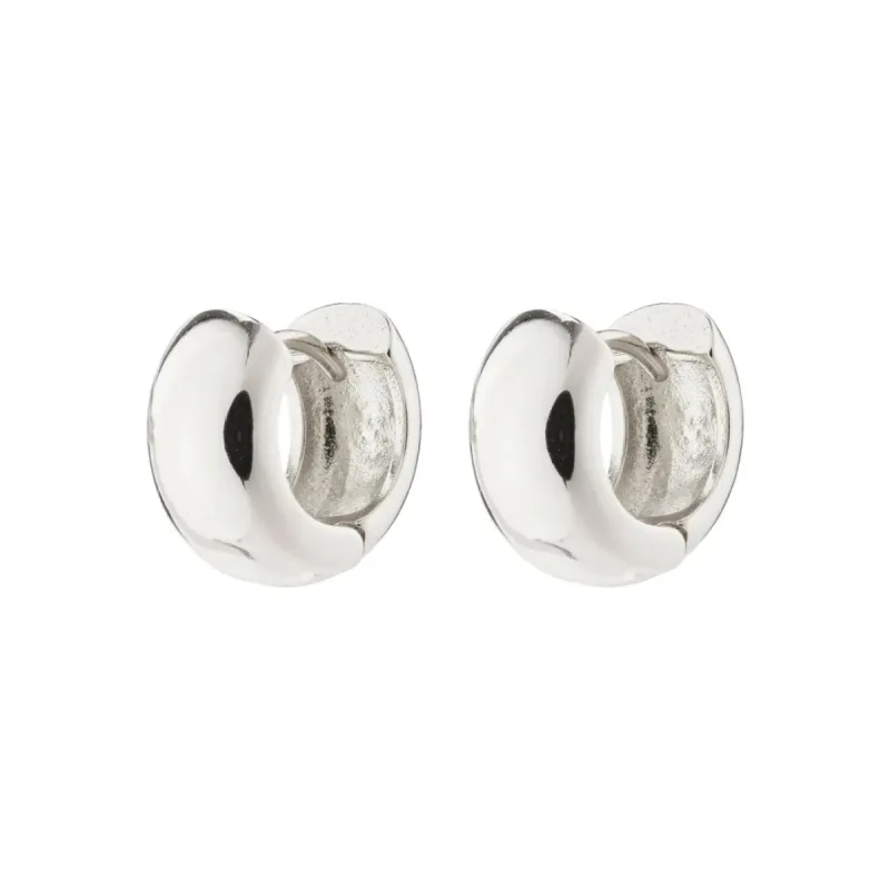 Pilgrim Anais Recycled Chunky Hoop Earrings - Silver sold by Boutique with Grace