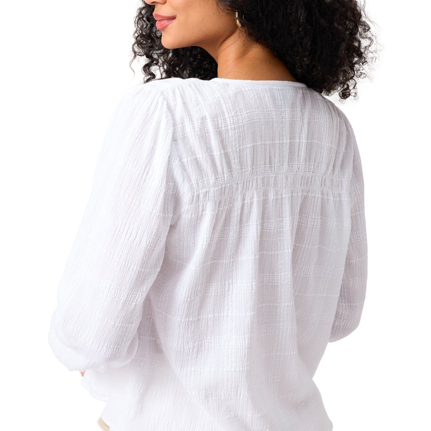 Sanctuary Long Lasting Textured Blouse - White sold by Boutique with Grace product image thumbnail 4