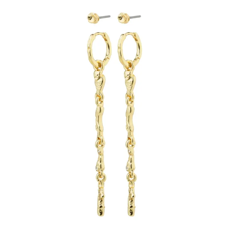 Pilgrim Breathe 2 in 1 Earrings - Gold sold by Boutique with Grace