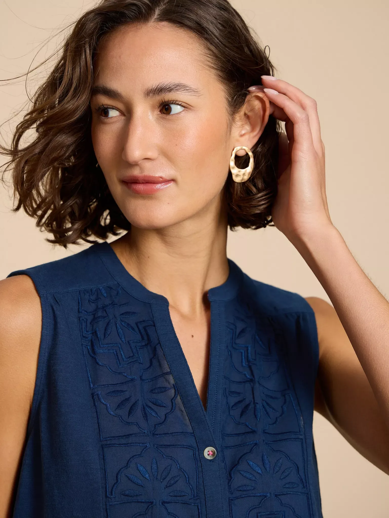 White Stuff Tulip Jersey Tank - French Navy sold by Boutique with Grace product image thumbnail 2